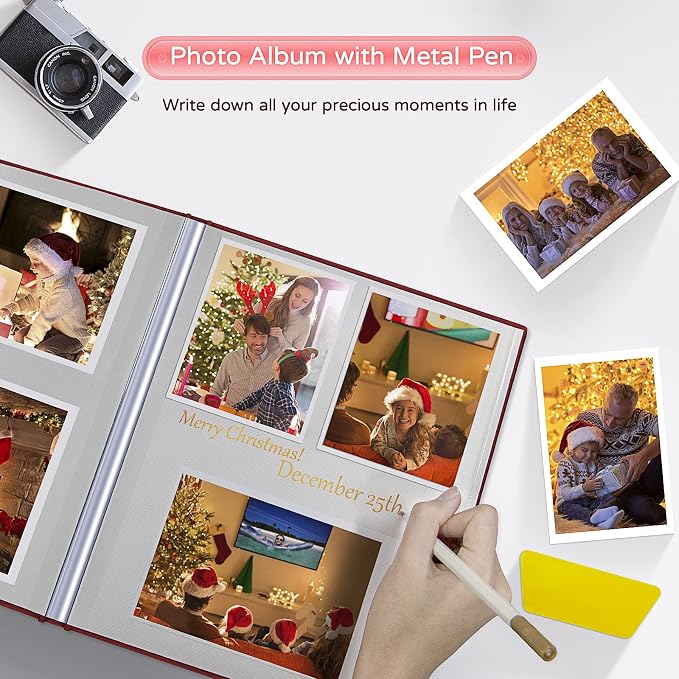 Popotop Large Photo Album Self Adhesive 4x6 5x7 8x10 Scrapbook Album DIY - Image 5