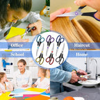 6 Pcs 8” Scissors, Sharp Stainless Steel Comfort Grip - Image 6