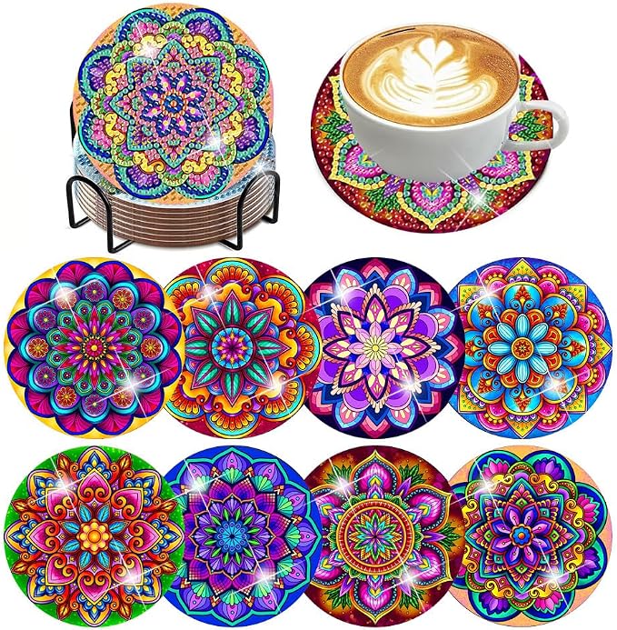 ijbnhd Mandala Diamond Painting Coasters Kit by ijbnhd