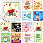 Trandraft 13 Pcs Summer Fall Seasonal Diamond Art Kits by Trandraft