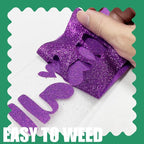 Glitter Iron On 12in X 8ft, HTV Heat Transfer Vinyl | Glitter HTV Easy to Cut & - Image 4