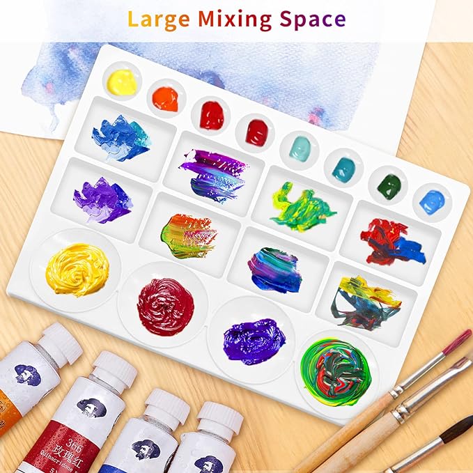 20 Well Watercolor Paint Tray Palette Pallet Acrylic Painting Mixing Plastic - Image 3