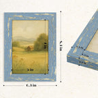 puthiac 5x7 Rustic Farmhouse Picture Frame, Denim Blue, 1 Pack | Distressed MDF - Image 5