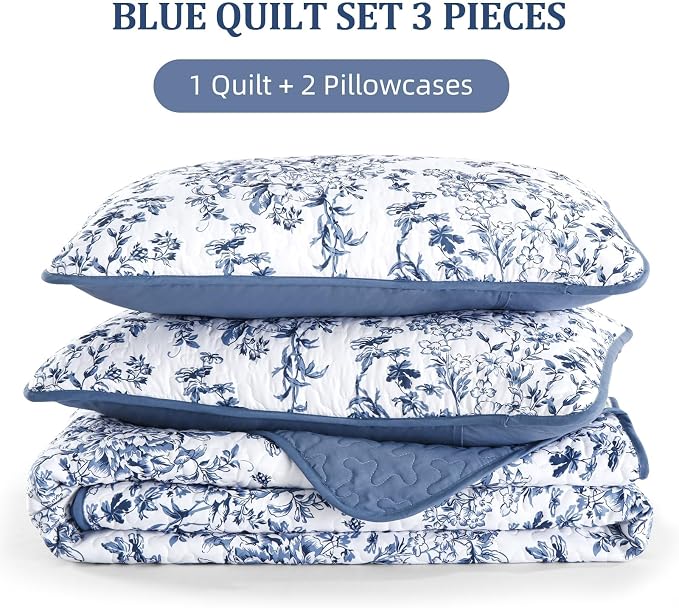 WONGS BEDDING Quilt Full Size, Botanical Quilt - Image 7