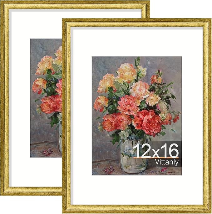 Vittanly 12x16 Picture Frames Set of 2, Ornate Vintage Photo Frame by Vittanly