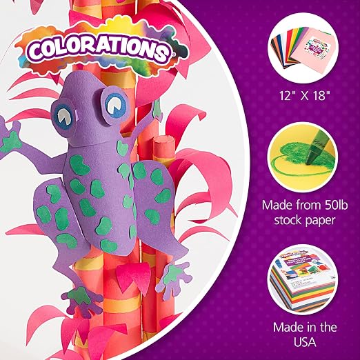 Colorations 12" x 18" Mediumweight Holiday Red Construction Paper - Image 4