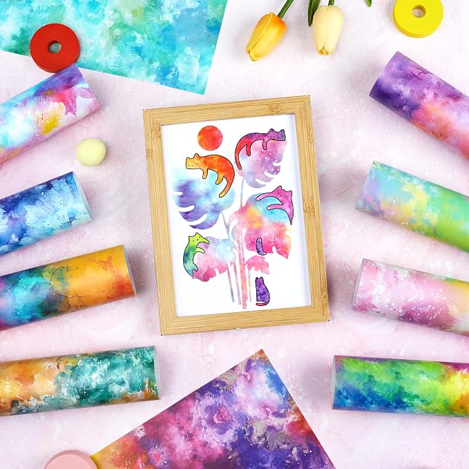 Tintnut Spring Watercolors Permanent Vinyl 10 Sheets 12x10in Adhesive Vinyl | - Image 7