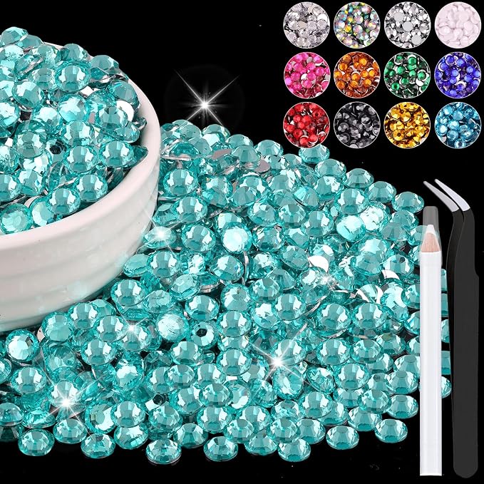 1500PCS 6mm Resin Rhinestones Bulk by BELLEBOOST