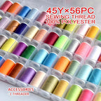56 rainbowColor Set of Handy Polyester Sewing Threads - Image 2