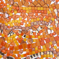 LITMIND 1.1LB Orange Mixed Irregular Crystal Glass Mosaic Tiles by LITMIND