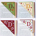 Personalized Embroidered Corner Mark, 4 Pack, Finished Initial Felt Bookmark - Image 9