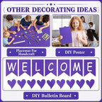 Purple Bulletin Board Roll Non-Woven Fabric Poster 16in X 12ft | Back to School - Image 5