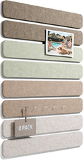 Fluxynara Cork Board Alternative Felt Strip Board 8-Pack 13"x2", Office Pin by FLUXYNARA