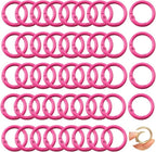 Round Carabiner Clip Bulk 48pcs 1 Inch Colorful Circle Carabiner Key Ring Clips by Cmidy