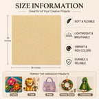 Sand Large Felt Fabric 36" x 36", 1.4 mm Soft Felt Sheet, Nonwoven Fabric - Image 3