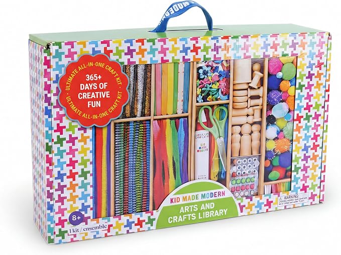 Kid Made Modern Arts and Craft Kit – A DIY 3.8 Pounds of Hobby Craft Supplies & by KidMadeModern