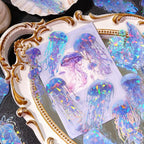 120 Pcs Holographic Glitter Jellyfish Ocean Life Stickers - Image 4