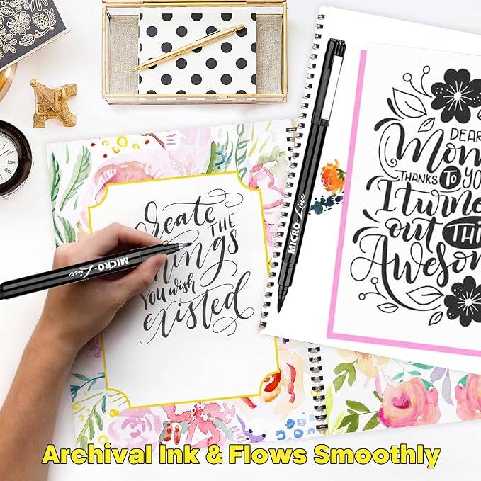 Dyvicl Hand Lettering Pens, Calligraphy Brush Pens Art Markers - Image 5