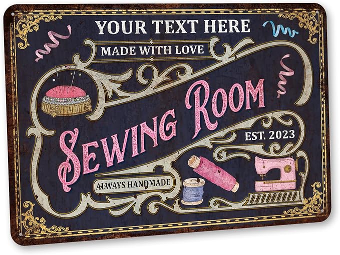 Personalized Sewing Room Sign Art Room Décor by ChicoCreekSigns