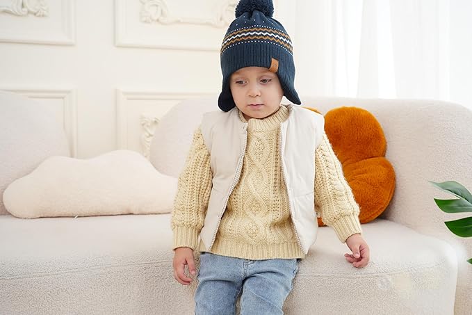 Moon Kitty Baby Boys Hats Toddler Beanies for Boys Winter Fleece Winter Hat Boys