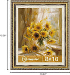 HappyHapi 8x10 Picture Frame Gold, Vintage Frames, 1 Pack | Vintage Picture - Image 9