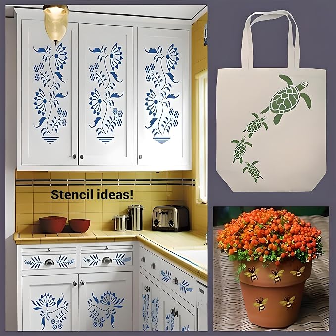 6 Piece Art Nouveau Stencil Set - Image 4