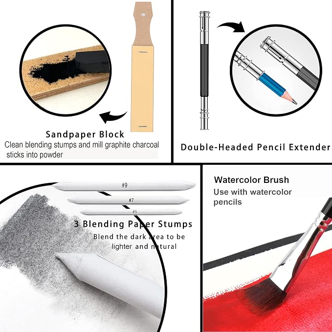KALOUR 76 Drawing Sketching Kit Set - Image 9