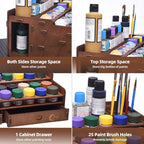OPHIR Wooden Paint Holder Rack, 50 Holes Dia.1.42 Inches, Painting Brush Holder - Image 4