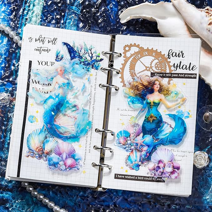 Yoksas Holographic Shiny Fantasy Mermaid Big Stickers - Image 5