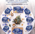 100PCS Happy New Year Party Plates and Napkins Party Supplies Blue 2026 New - Image 5