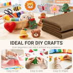 Felt Fabric Sheets 18" x 18" 1.6mm Soft Craft Felt, Light Brown | Soft Precut - Image 4