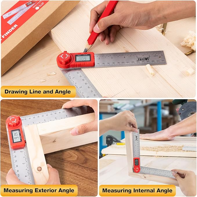 Digital Angle Finder Protractor, Angle Finder Ruler, Stainless steel 7inch 200mm - Image 2
