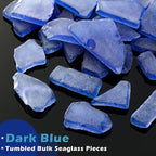 Jetec 11 oz Sea Glass for Crafts Pieces Decor Flat Frosted Sea Glass Vase - Image 2