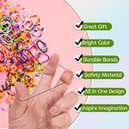 XKDOUS 64 Colors Rubber Band Bracelet Kit, Bracelet Making Kit - Image 4