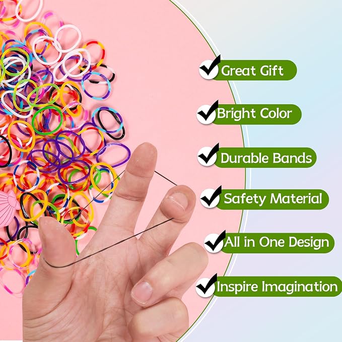 XKDOUS 64 Colors Rubber Band Bracelet Kit, Bracelet Making Kit - Image 4