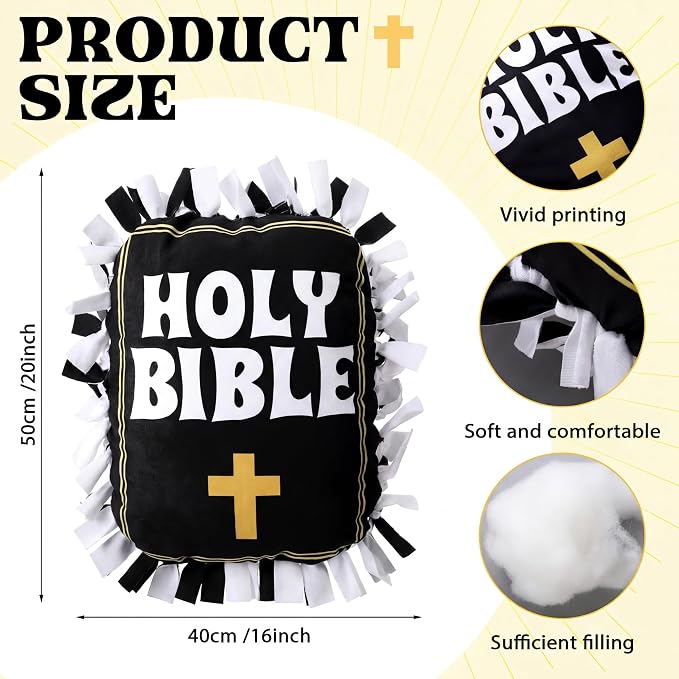 Chunful 6 Sets Holy Bible Fleece Tied Pillow Craft Kits 2026 VBS Crafts DIY - Image 2