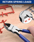 WORKPRO 6 Pack Wire Cutters, 6 Inch Precision Flush Cutters, Spring Loaded Side - Image 4