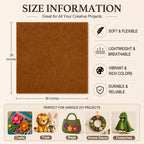 Warm Brown Large Felt Fabric 36" x 36", 1.4 mm Soft Felt Sheet, Nonwoven Fabric - Image 3
