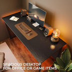 Huuger Computer Desk, 55 Inch Home Office Desk, Gaming Writing Work from Home - Image 7