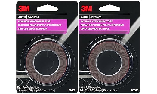 3M Auto Exterior Attachment Tape, 1/4 in x 5 ft, Heavy Duty Double-Sided by Unknown