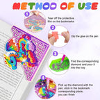 WIVICO 4Pcs Diamond Painting Bookmarks, Diamond Pearl Art Kits - Image 4