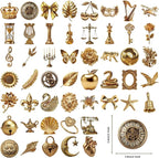 50 Pcs Luxury Golden Style Transparent Stickers - Image 2