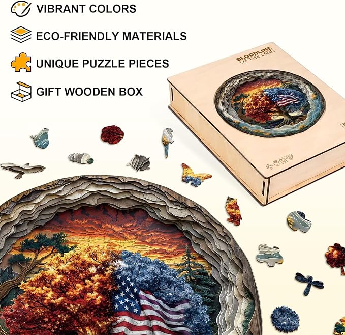 Tree of Life Puzzles Cave Seasons Sunset Nature Landscape Puzzle Adults Gifts - Image 2
