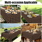 Smiry Rectangle Table Cloth, Waterproof Vinyl Tablecloth - Image 6