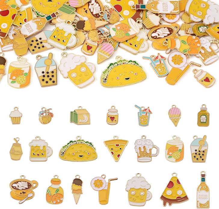 Enamel Food Charms Cute Assorted Food Pendants Sweet Dessert Charms by BoutigemJewelry