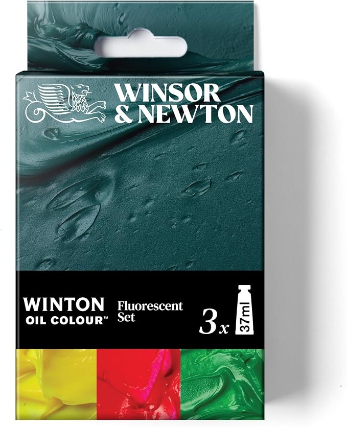 Winsor & Newton Winton Oil Color Paint Set, Fluorescent, 3 x 37ml Tubes by WinsorNewton