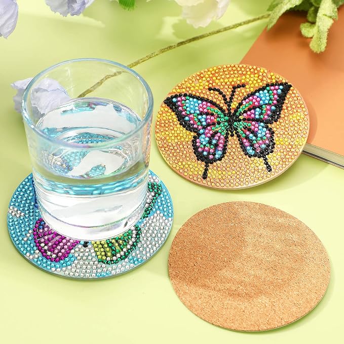 UPINS 8Pcs Diamond Art Painting Coasters - Image 4