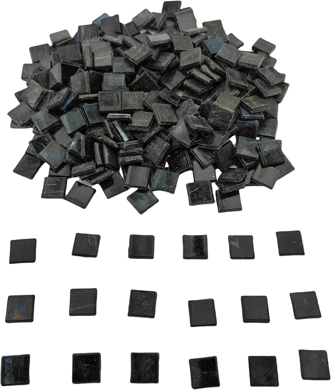 1.1 LB Ice Jade Mosaic Tiles, 0.59“ Square Glass Mosaic Pieces - Image 3
