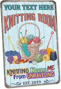 Personalized Knitting Room Sign Custom Sign Art Room Décor by ChicoCreekSigns