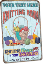 Personalized Knitting Room Sign Custom Sign Art Room Décor by ChicoCreekSigns